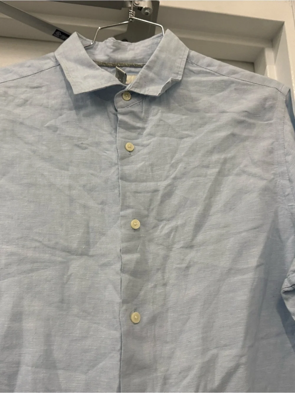 Banana republic Light Blue Men's Linen Button-Down Shirt